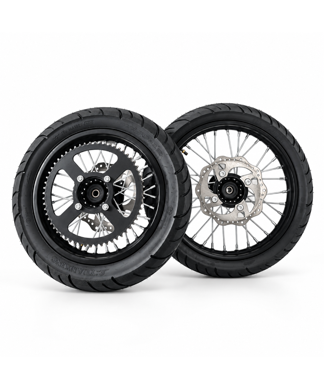 14''/12'' Supermoto Wheel Set
